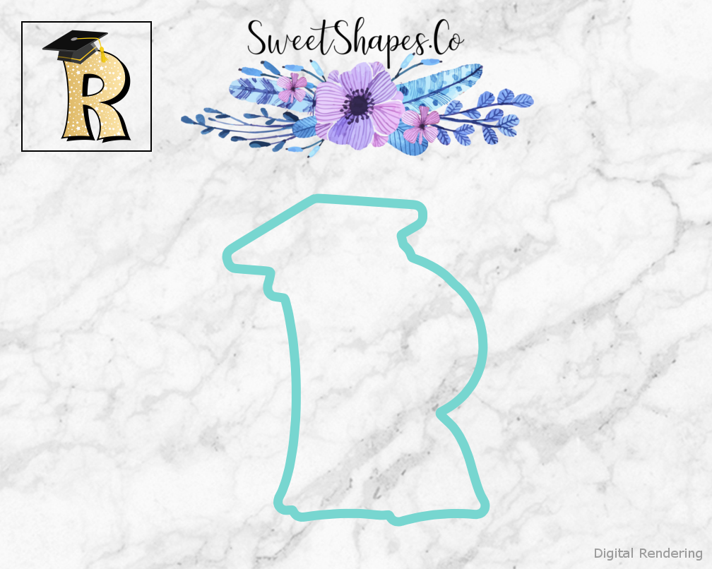 Graduation Cap R Cookie Cutter