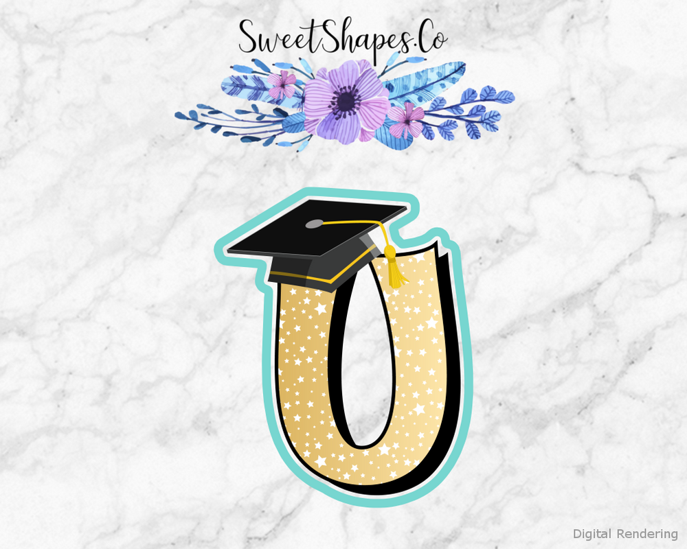 Graduation Cap U Cookie Cutter