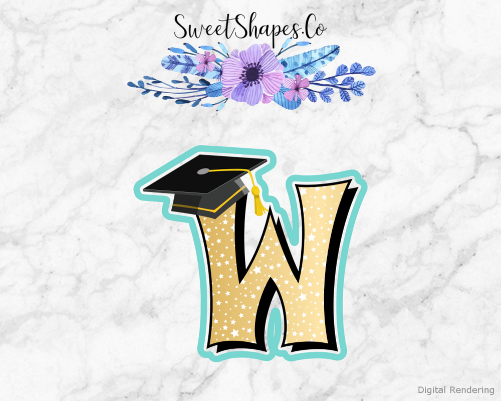 Graduation Cap W Cookie Cutter