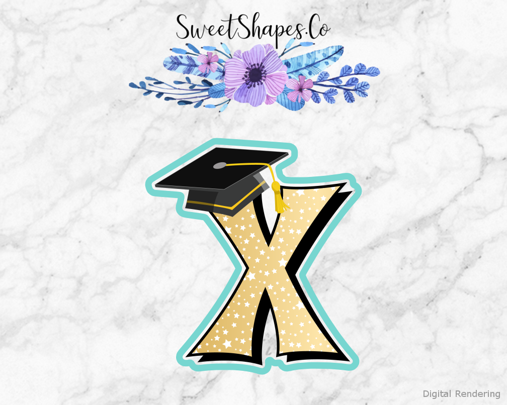 Graduation Cap X Cookie Cutter