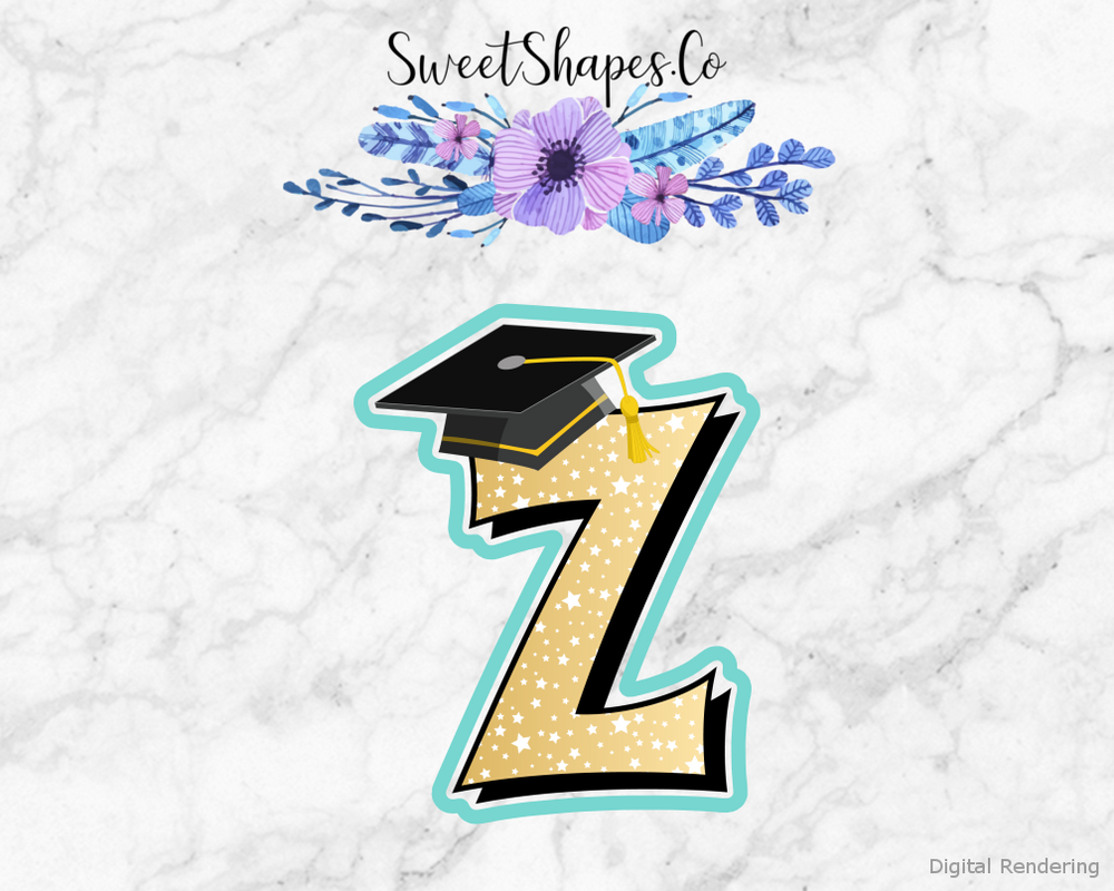Graduation Cap Z Cookie Cutter