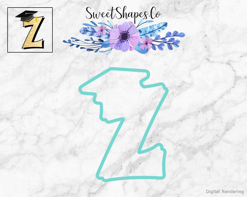 Graduation Cap Z Cookie Cutter
