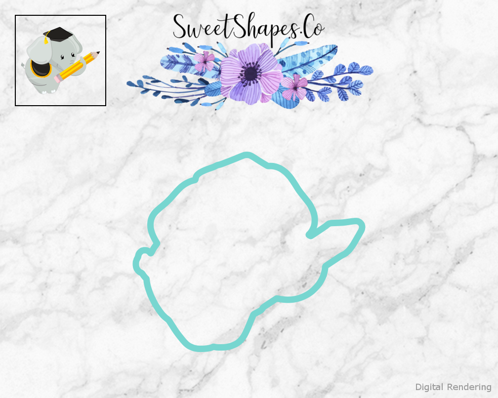 Graduation Elephant Cookie Cutter