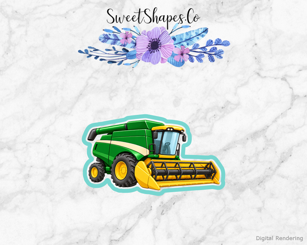 Green Harvest Combine Cookie Cutter