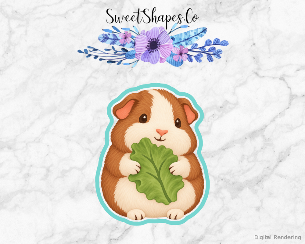 Guinea Pig Lettuce Hug Cookie Cutter