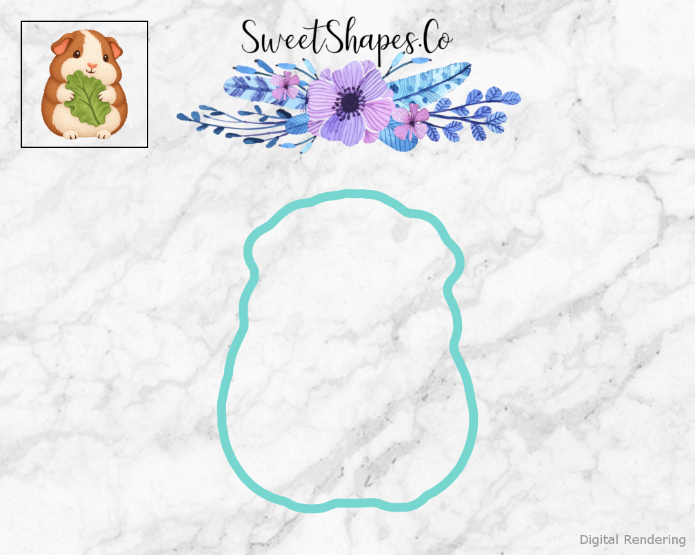 Guinea Pig Lettuce Hug Cookie Cutter