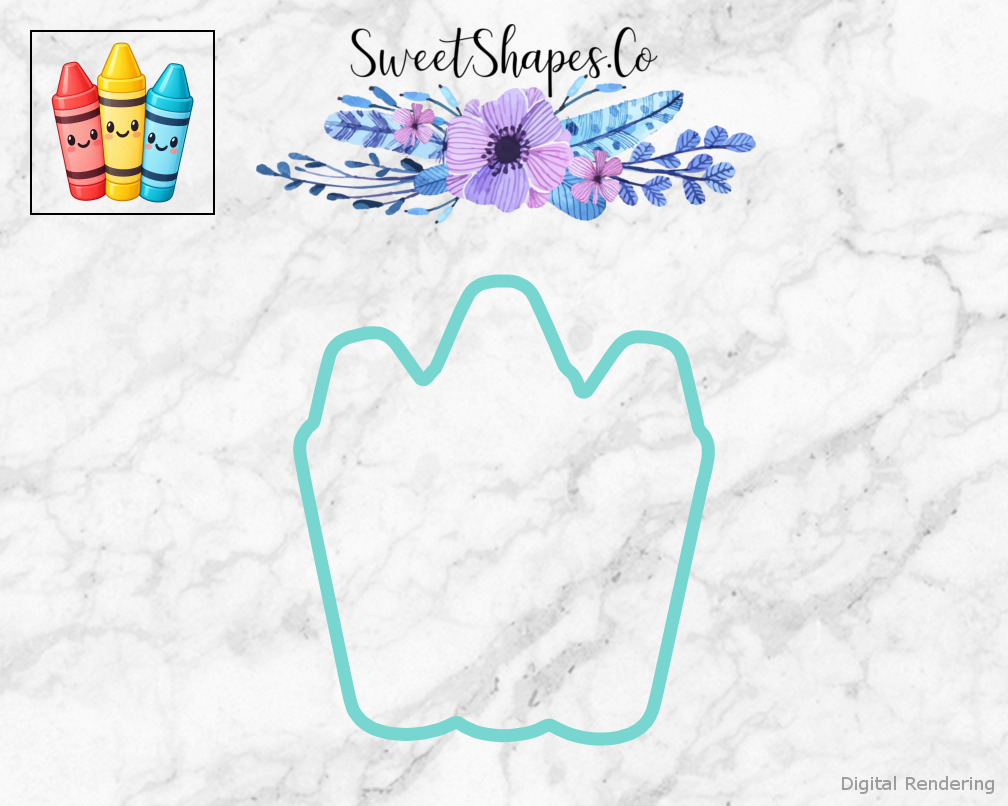 Happy Color Crayon Trio Cookie Cutter