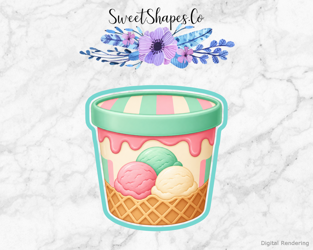 Ice Cream Parlour Ice Cream Pint Tub Cookie Cutter