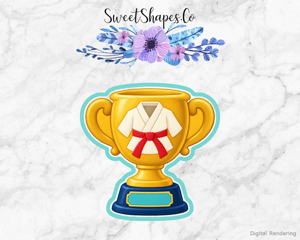 Karate Club Milestone Trophy Cookie Cutter