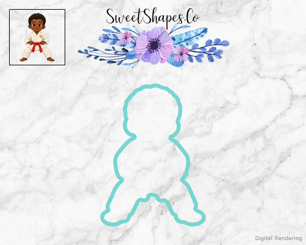 Karate Club Ready Stance Student Cookie Cutter