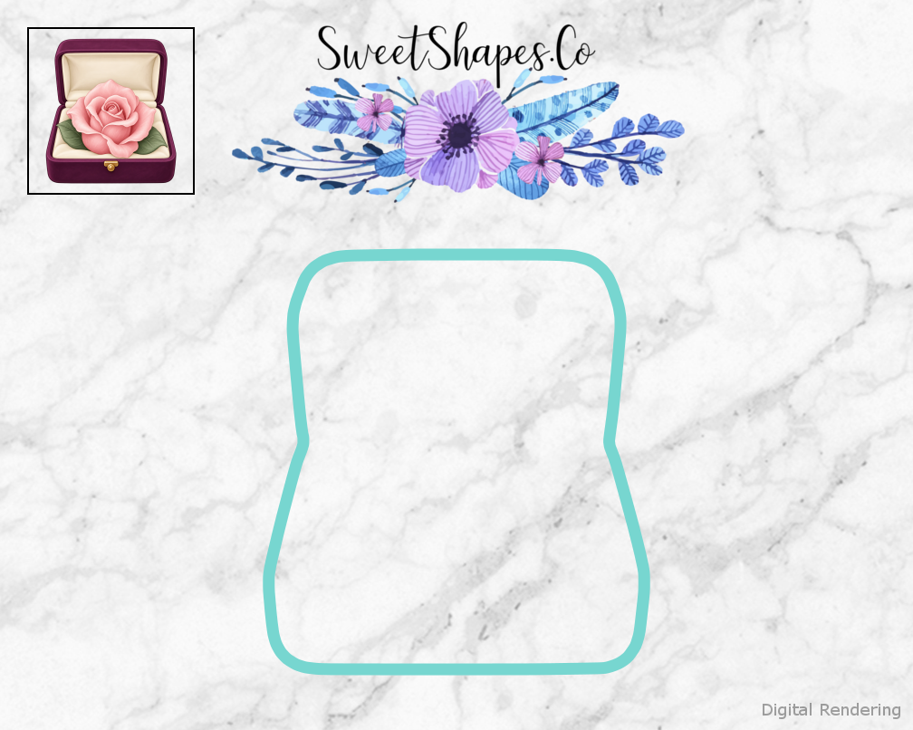 Keepsake Rose Corsage Box Cookie Cutter