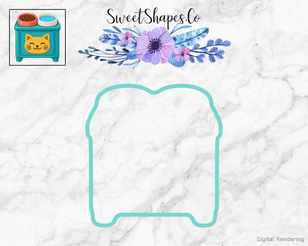 Kitty Supper Feeding Station Cookie Cutter