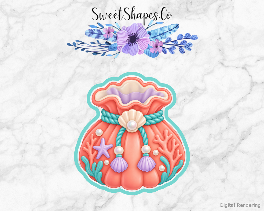 Lagoon Party Coral Treasure Pouch Cookie Cutter
