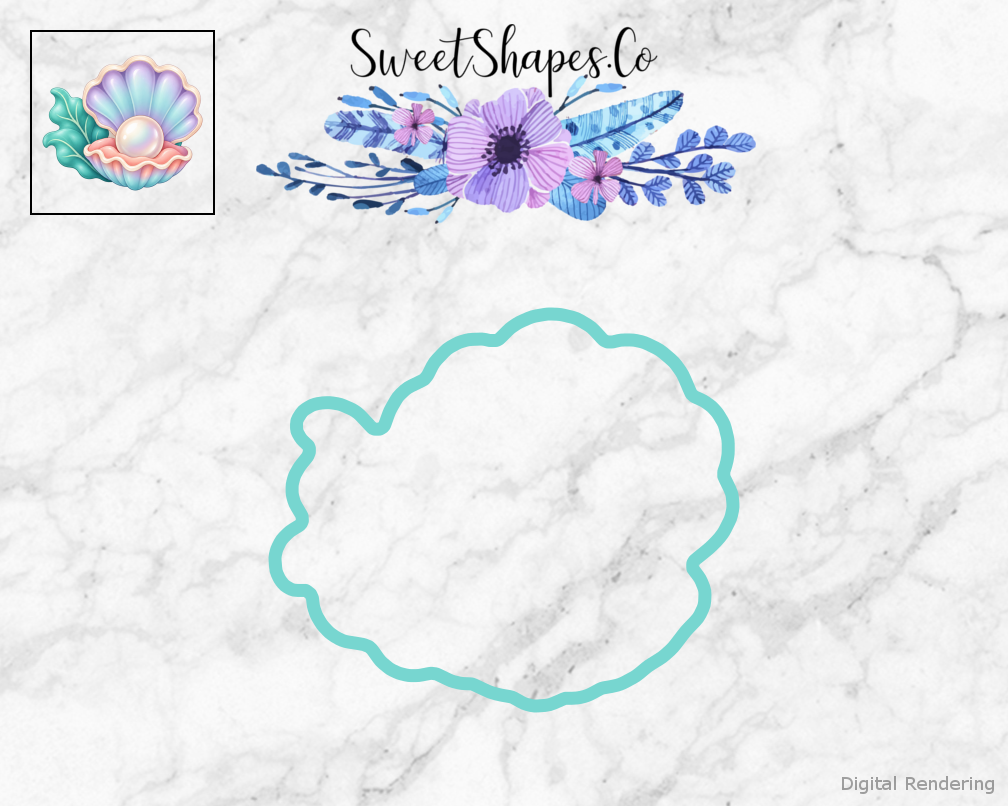Lagoon Party Pearl Oyster with Leaf Cookie Cutter
