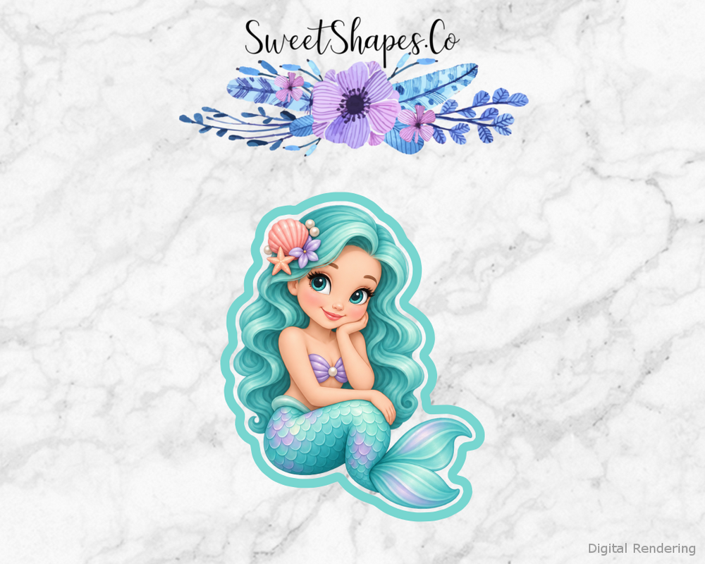 Lagoon Party Seated Lagoon Mermaid Cookie Cutter