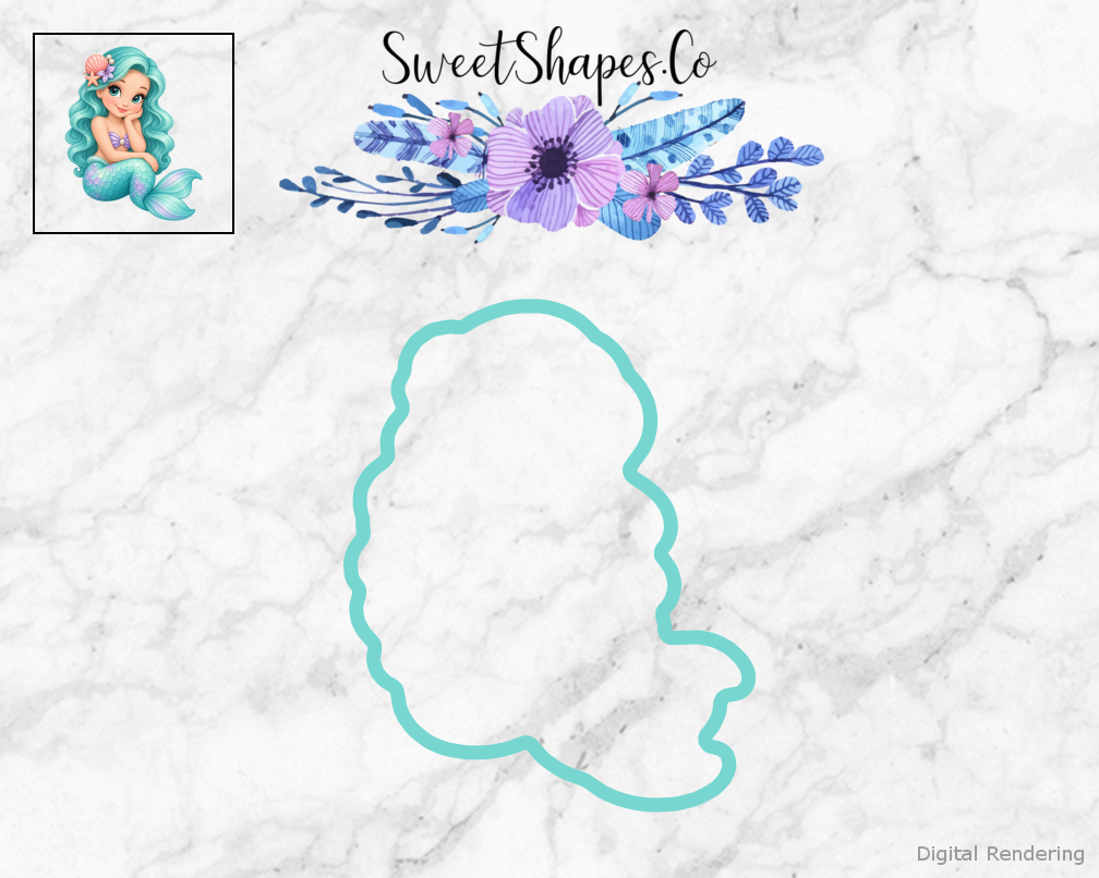 Lagoon Party Seated Lagoon Mermaid Cookie Cutter