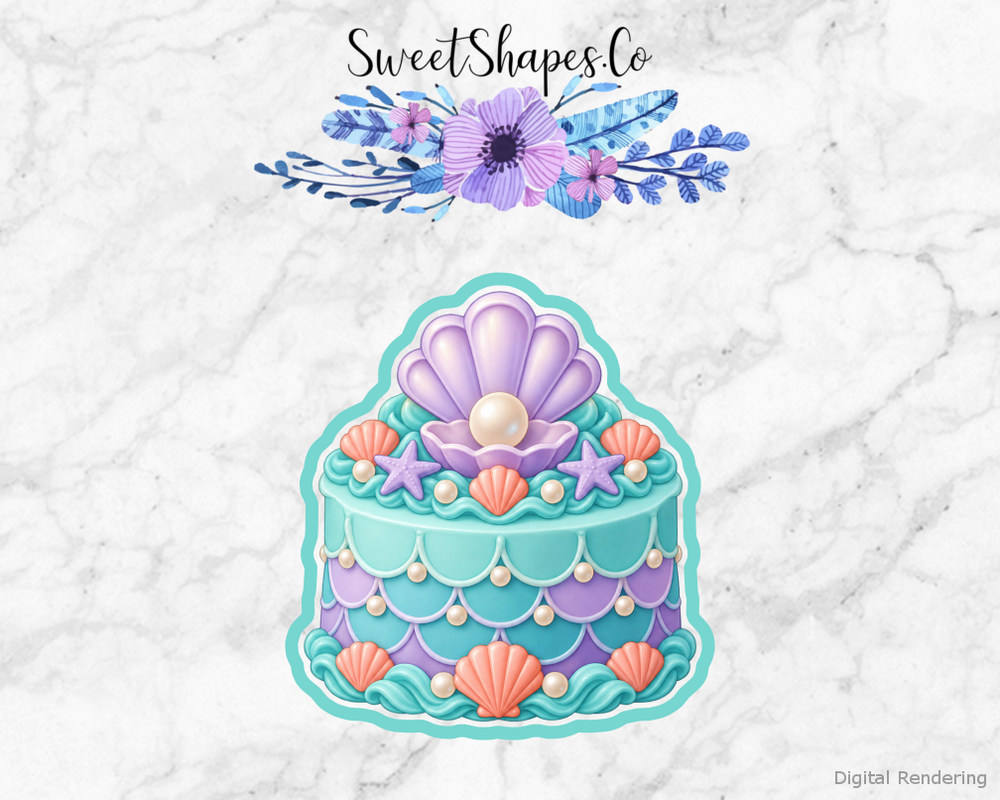 Lagoon Party Shell Birthday Cake Cookie Cutter