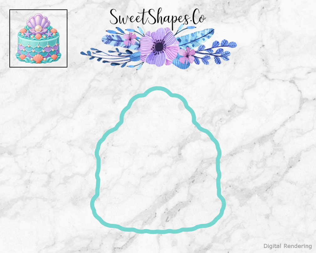 Lagoon Party Shell Birthday Cake Cookie Cutter