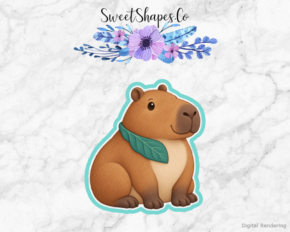 Leaf Scarf Friendly Capybara Cookie Cutter