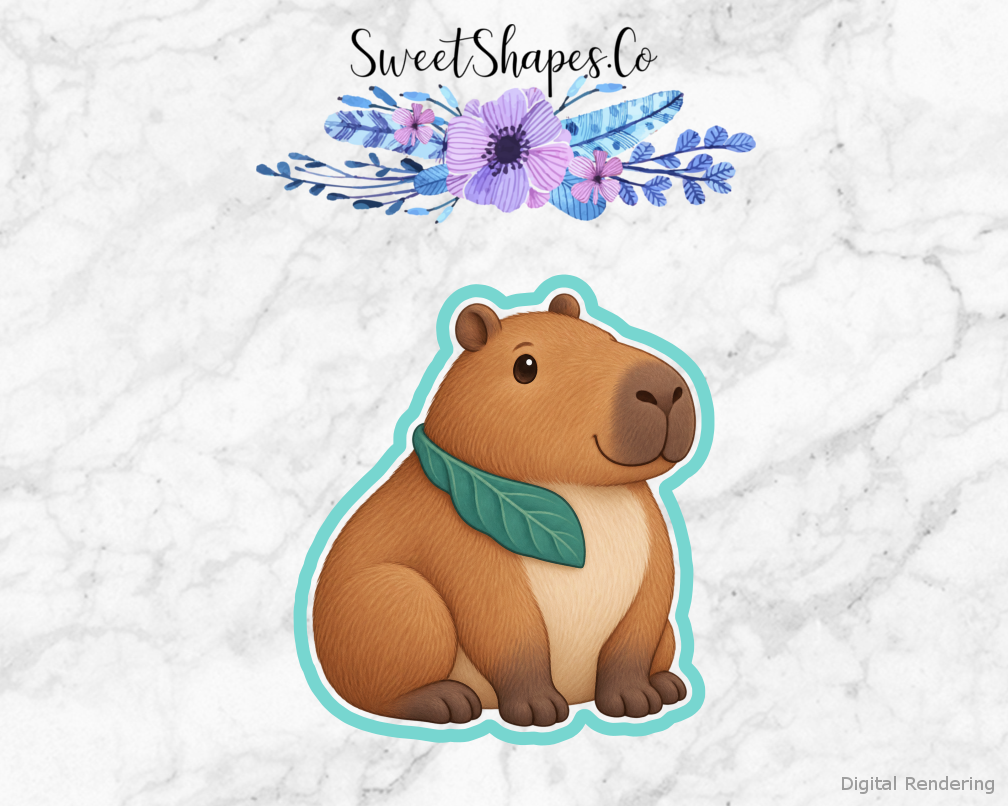 Leaf Scarf Friendly Capybara Cookie Cutter