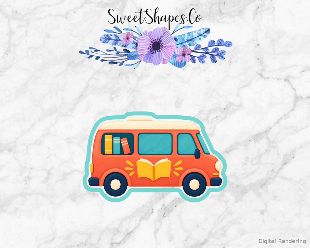 Library Story Bookmobile Bus Cookie Cutter