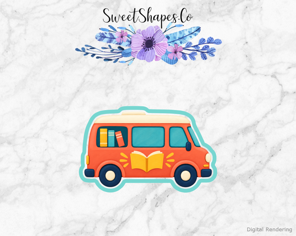 Library Story Bookmobile Bus Cookie Cutter
