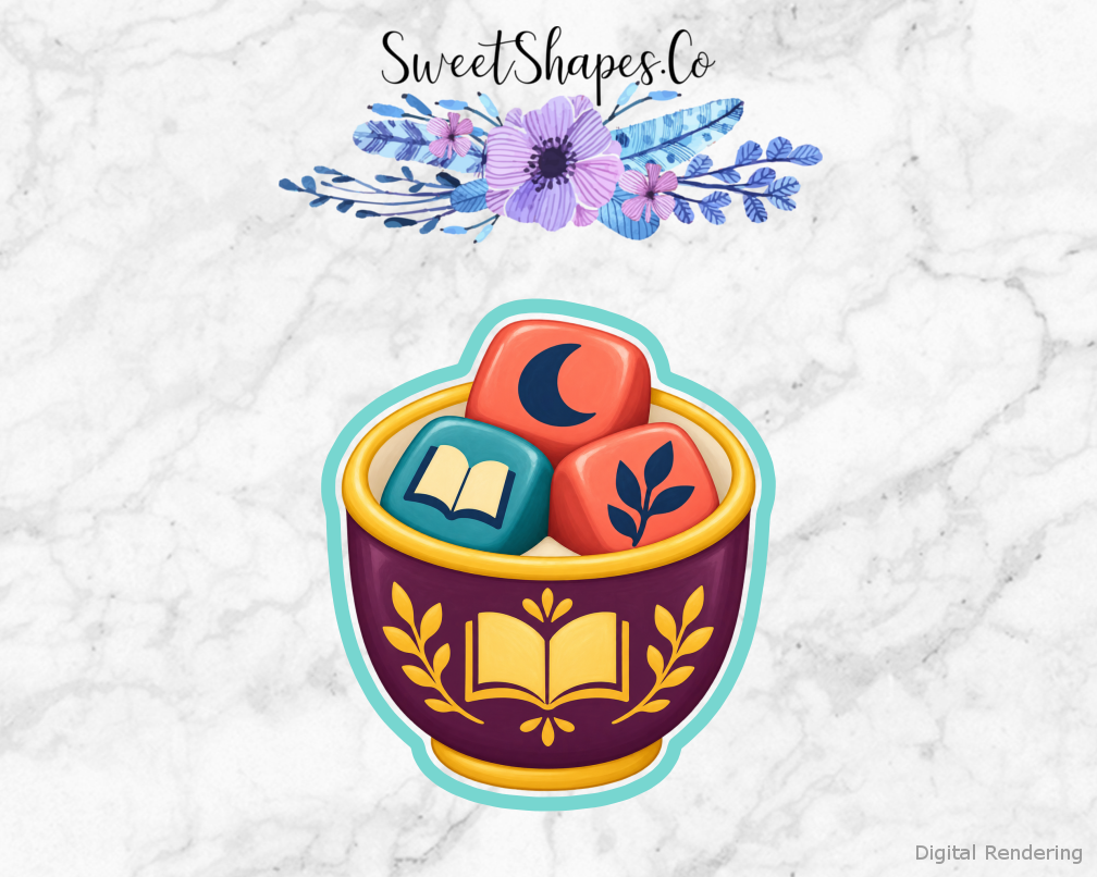 Library Story Story Dice Cup Cookie Cutter