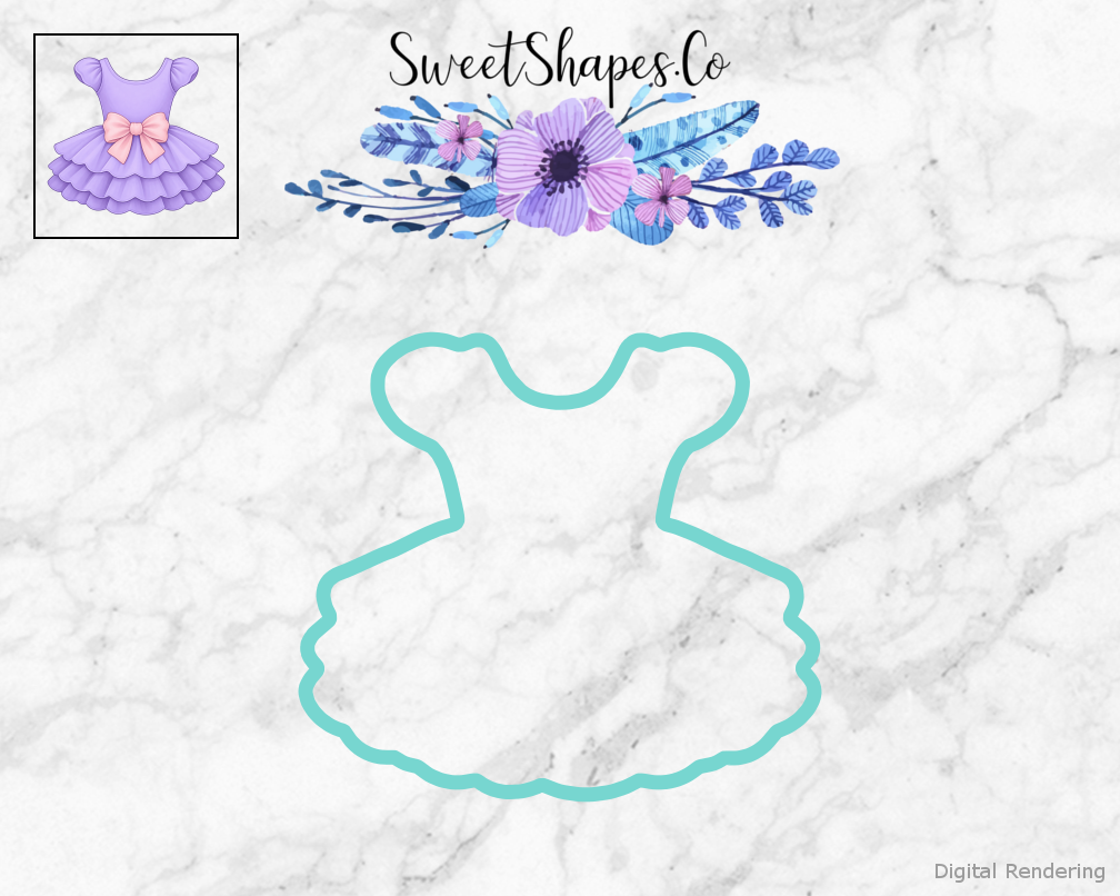 Lilac Ballet Tutu Cookie Cutter