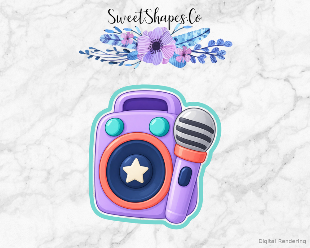 Lilac Star Karaoke Speaker Cookie Cutter