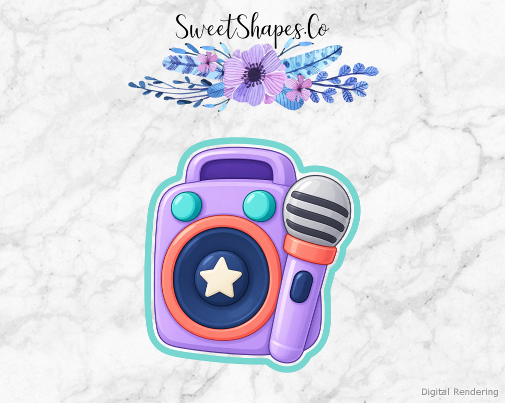Lilac Star Karaoke Speaker Cookie Cutter