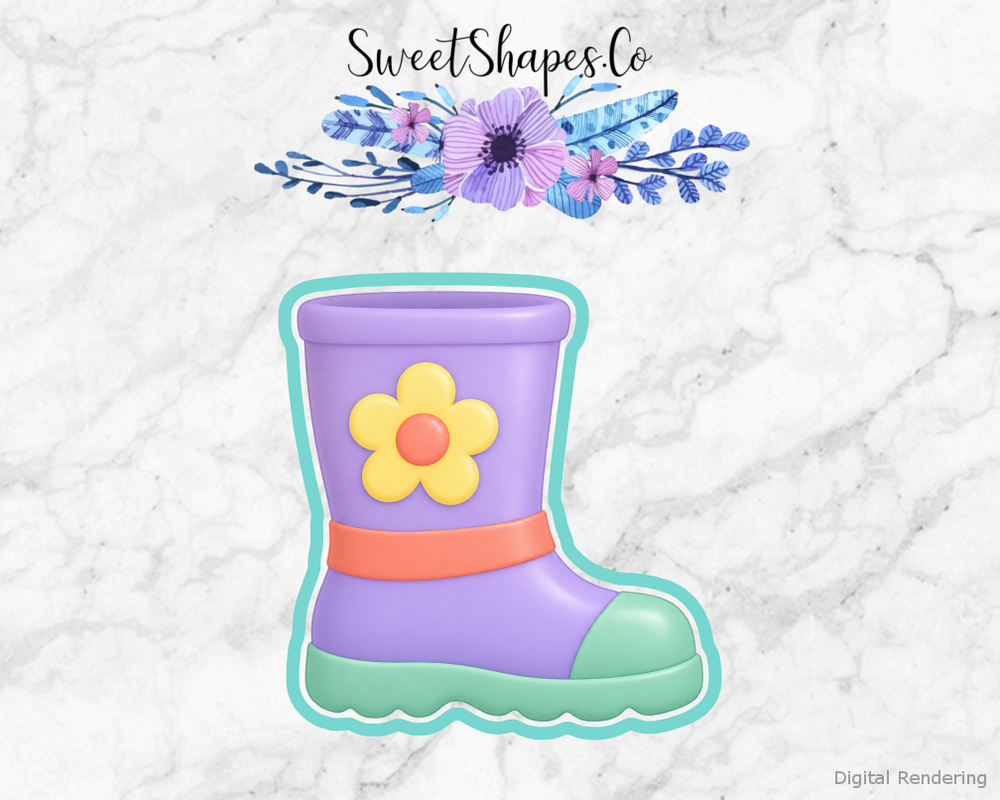 Little Gardener Flower Boot Cookie Cutter