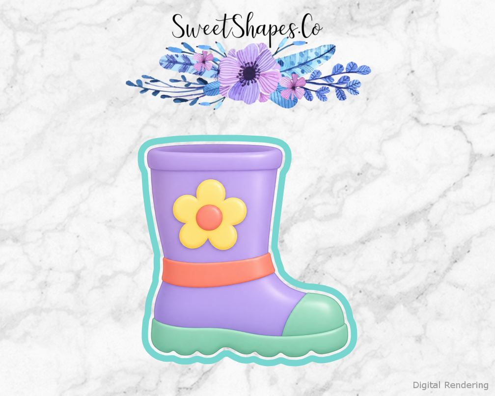 Little Gardener Flower Boot Cookie Cutter