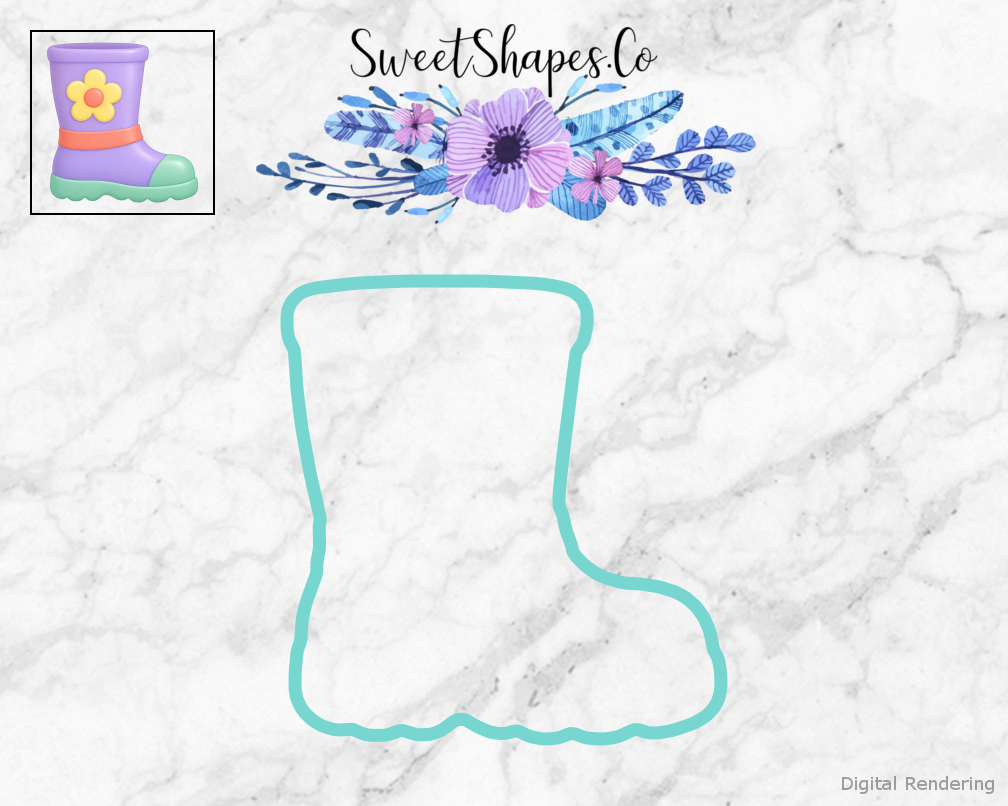 Little Gardener Flower Boot Cookie Cutter