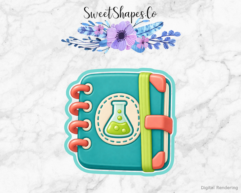 Little Lab Science Notebook with Beaker Patch Cookie Cutter