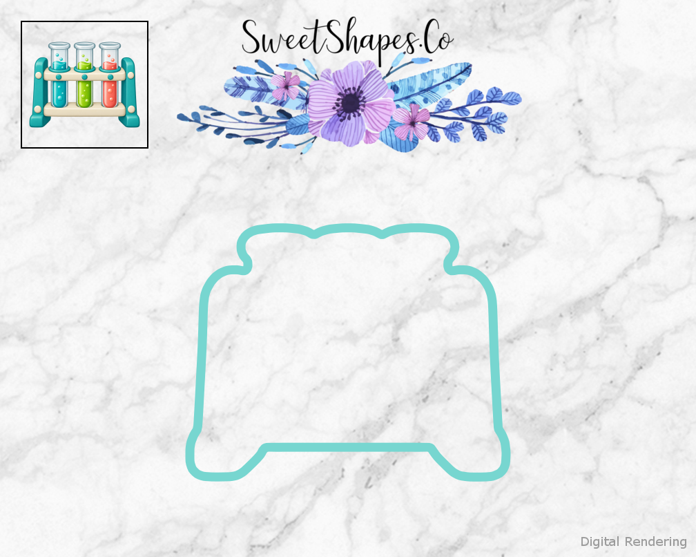 Little Lab Test Tube Rack Cookie Cutter