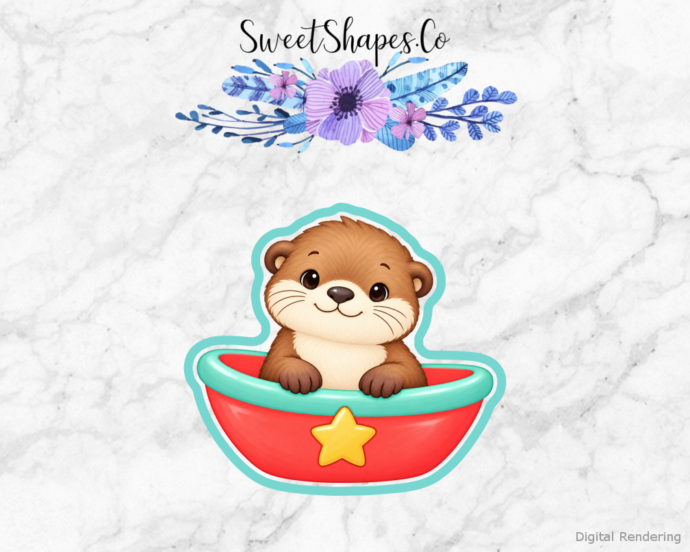 Little Otter Bath Boat Cookie Cutter