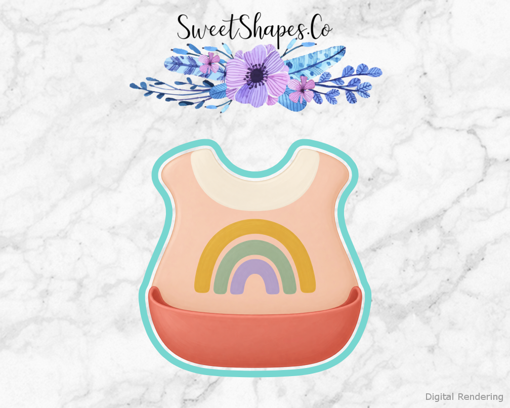 Little Rainbow Pocket Bib Cookie Cutter
