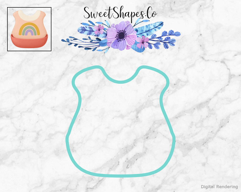 Little Rainbow Pocket Bib Cookie Cutter