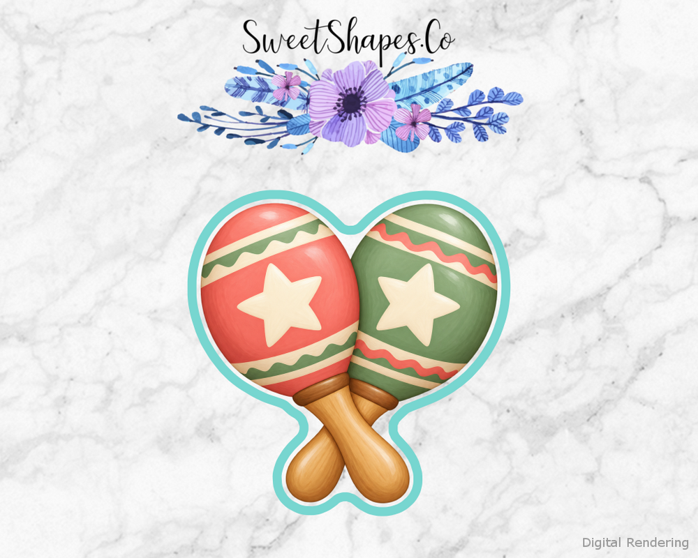 Little Rhythm Maraca Pair Cookie Cutter
