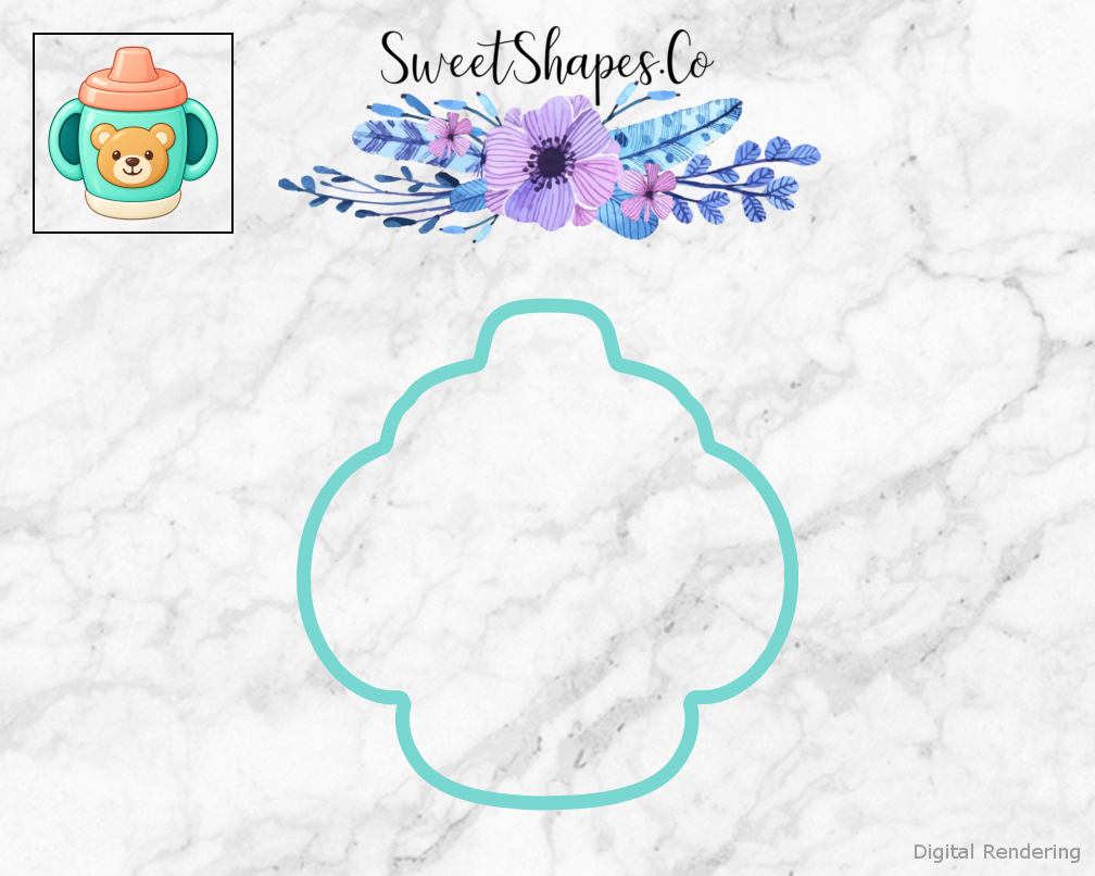Little Sip Mint Bear Cup Cookie Cutter