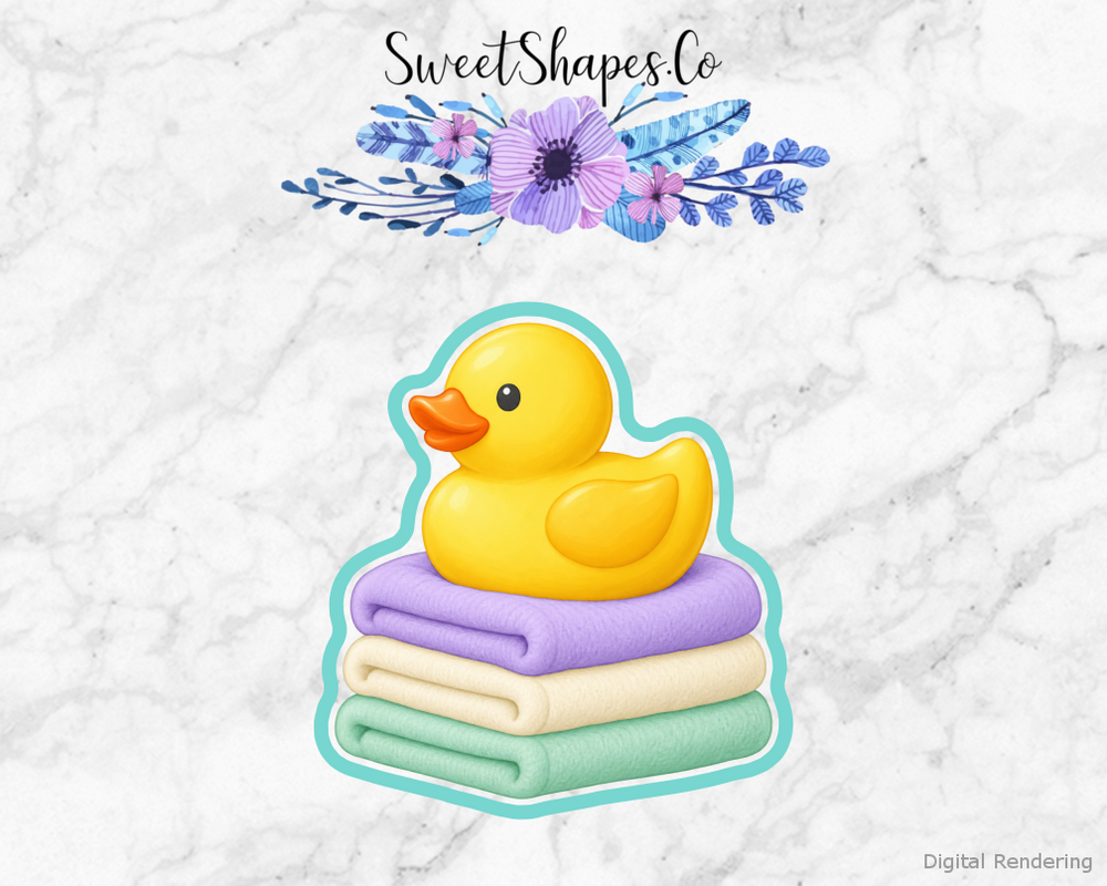 Little Splash Duck Washcloth Stack Cookie Cutter