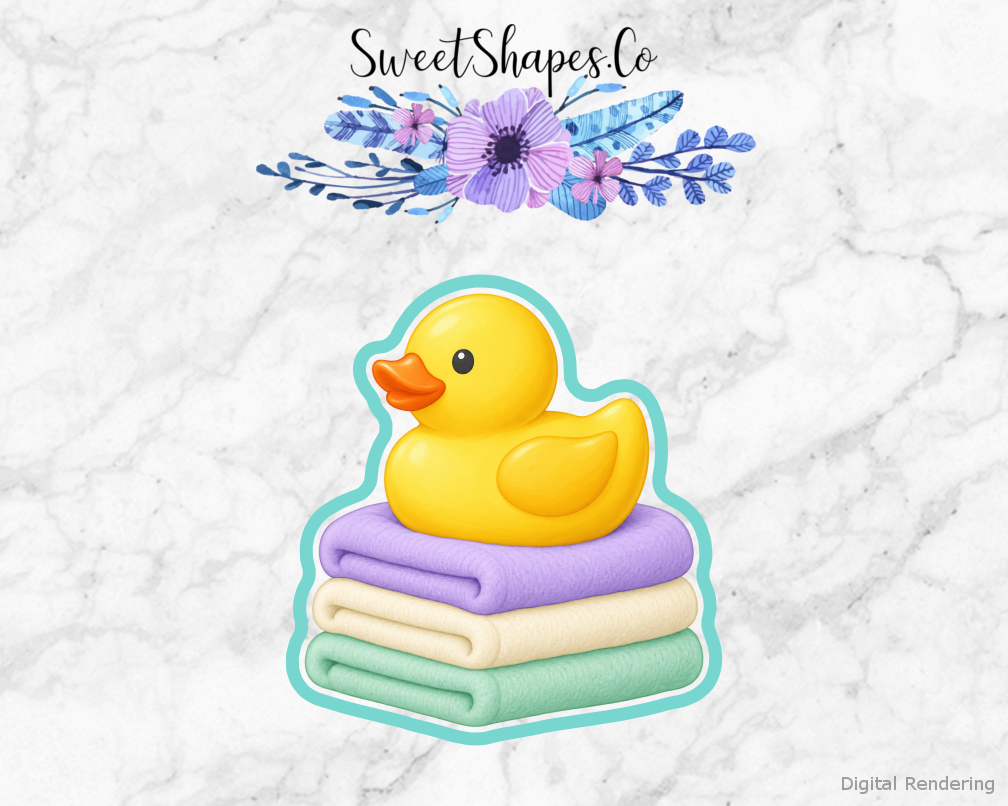 Little Splash Duck Washcloth Stack Cookie Cutter