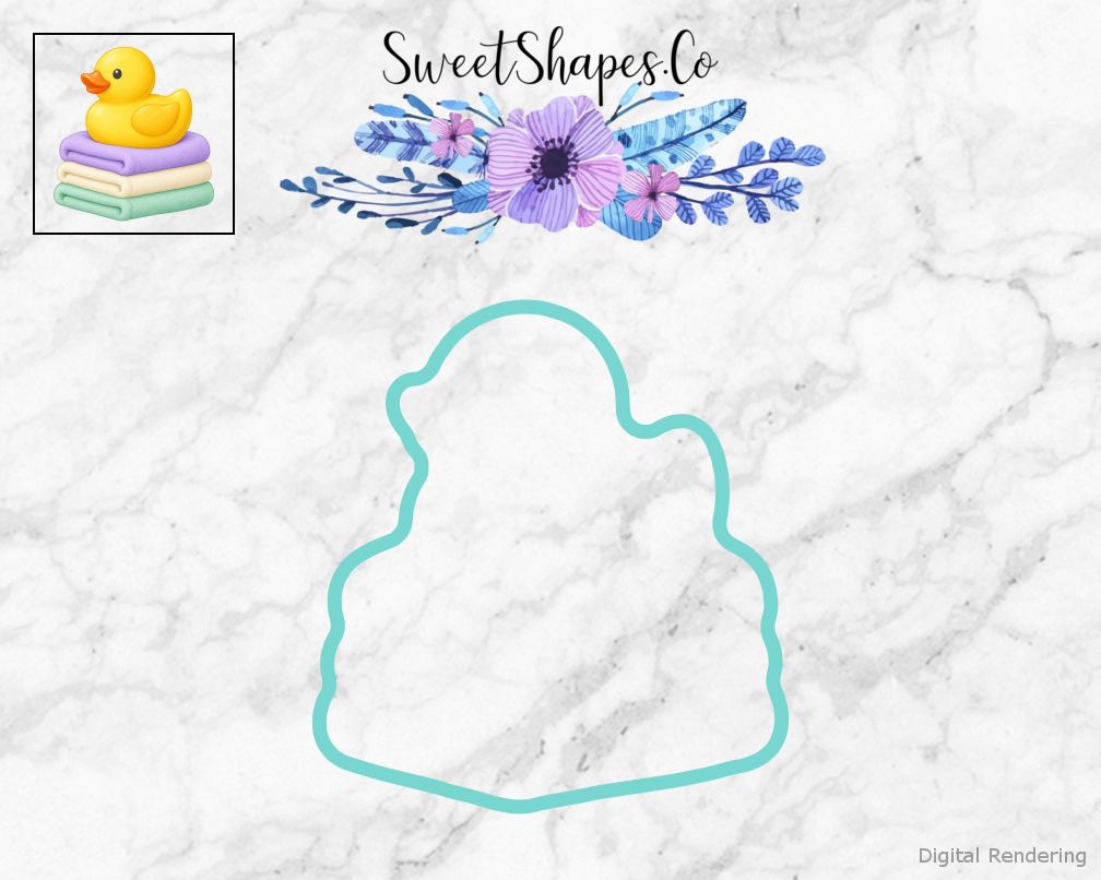 Little Splash Duck Washcloth Stack Cookie Cutter