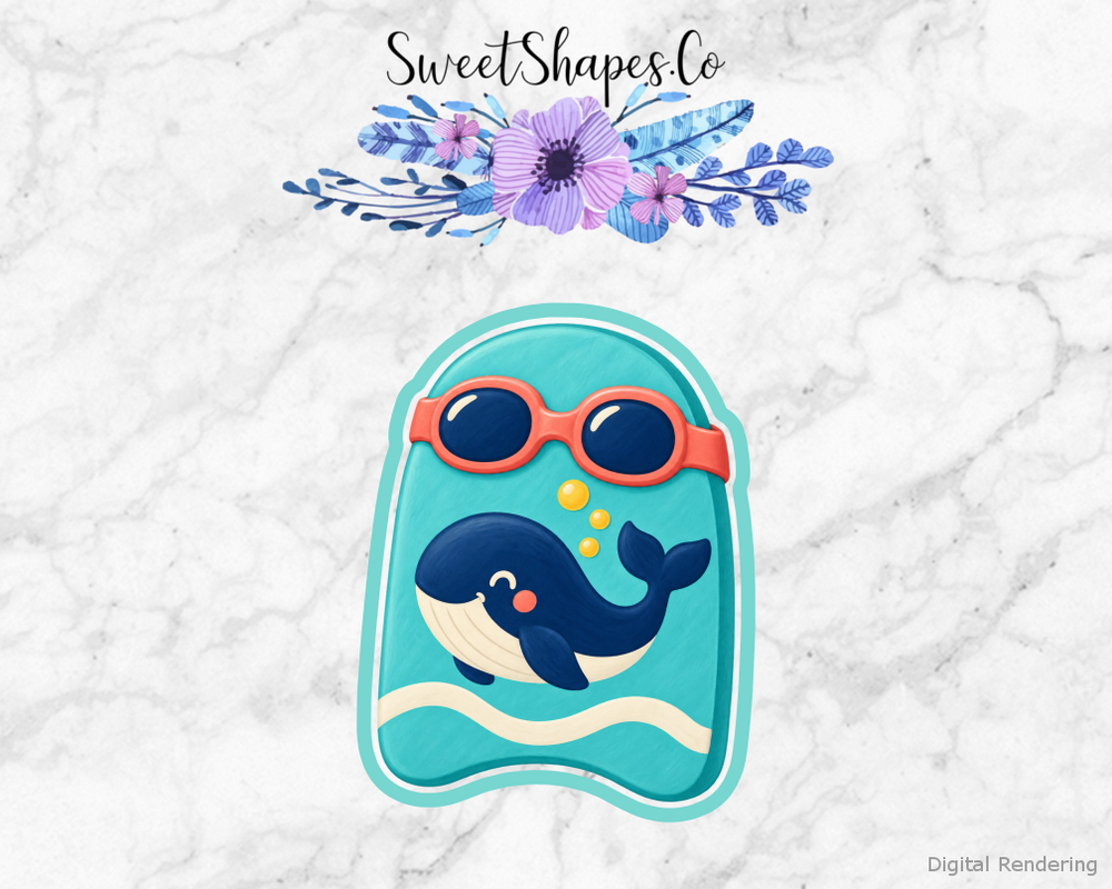 Little Splash Whale Kickboard Cookie Cutter