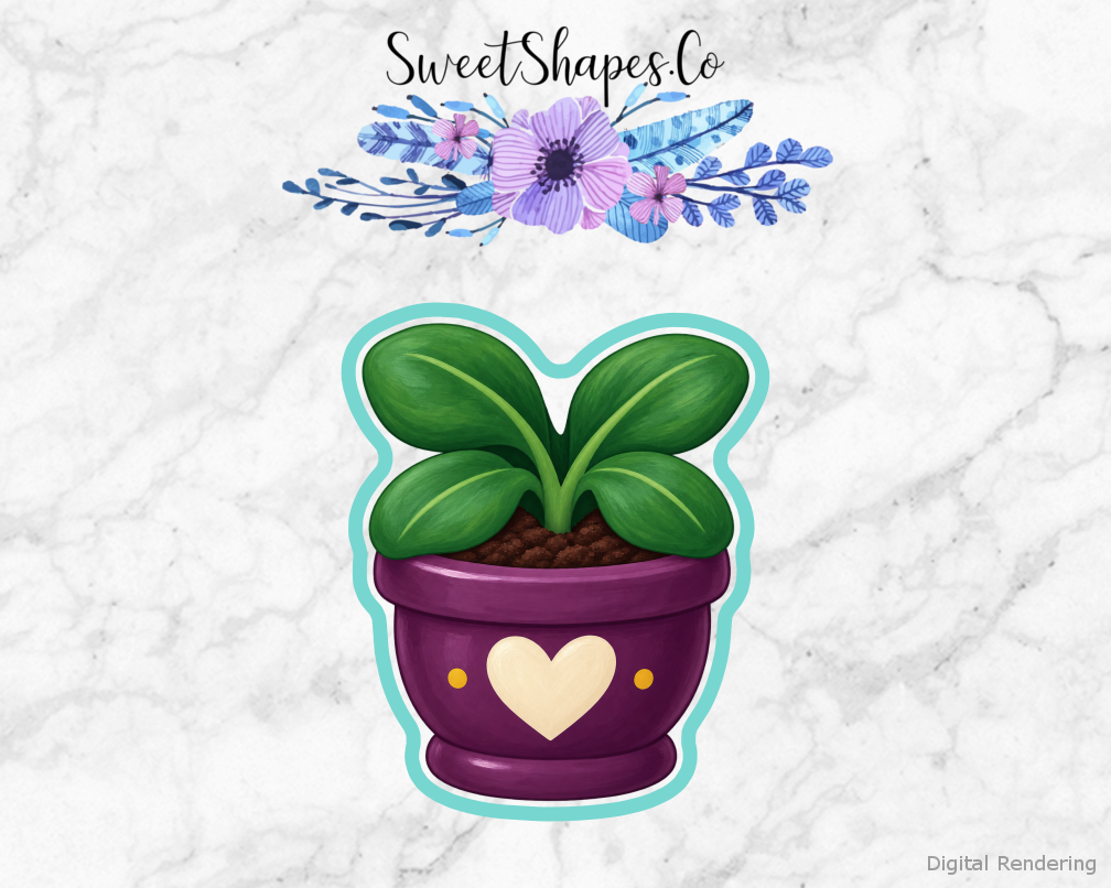 Little Sprout Heart Pot Cookie Cutter
