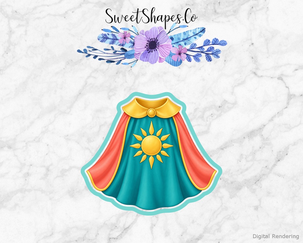 Little Sunshine Hero Cape Cookie Cutter