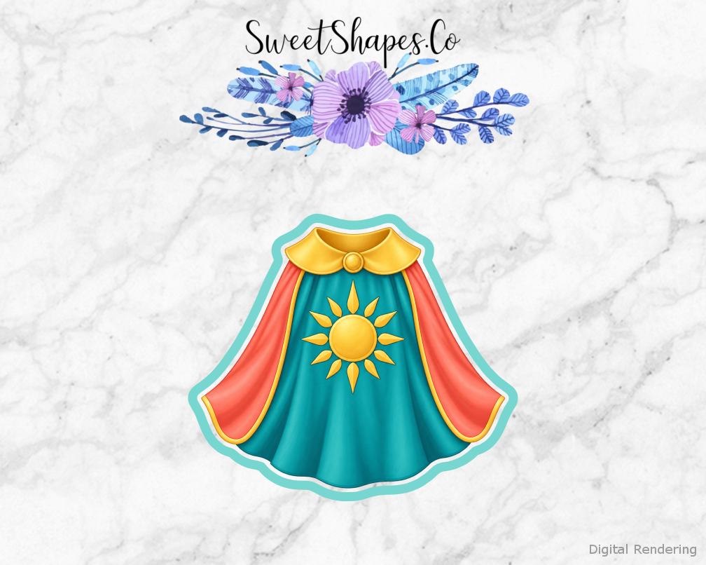 Little Sunshine Hero Cape Cookie Cutter