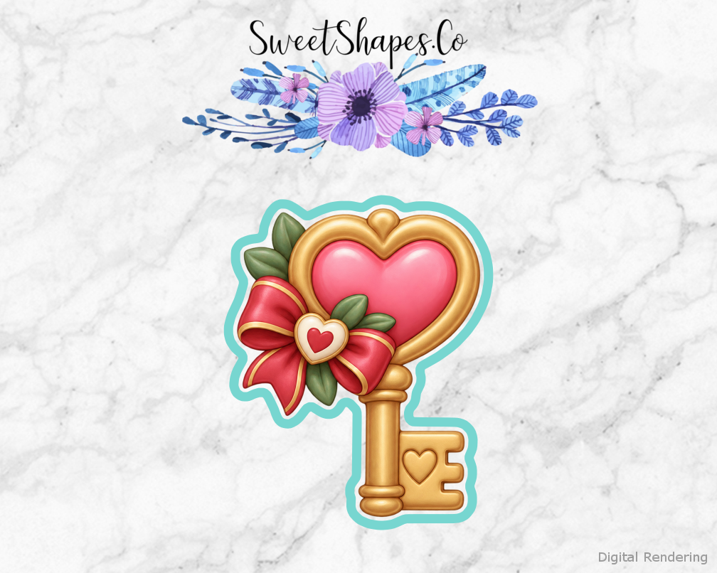 Love Notes Rounded Heart Key Cookie Cutter