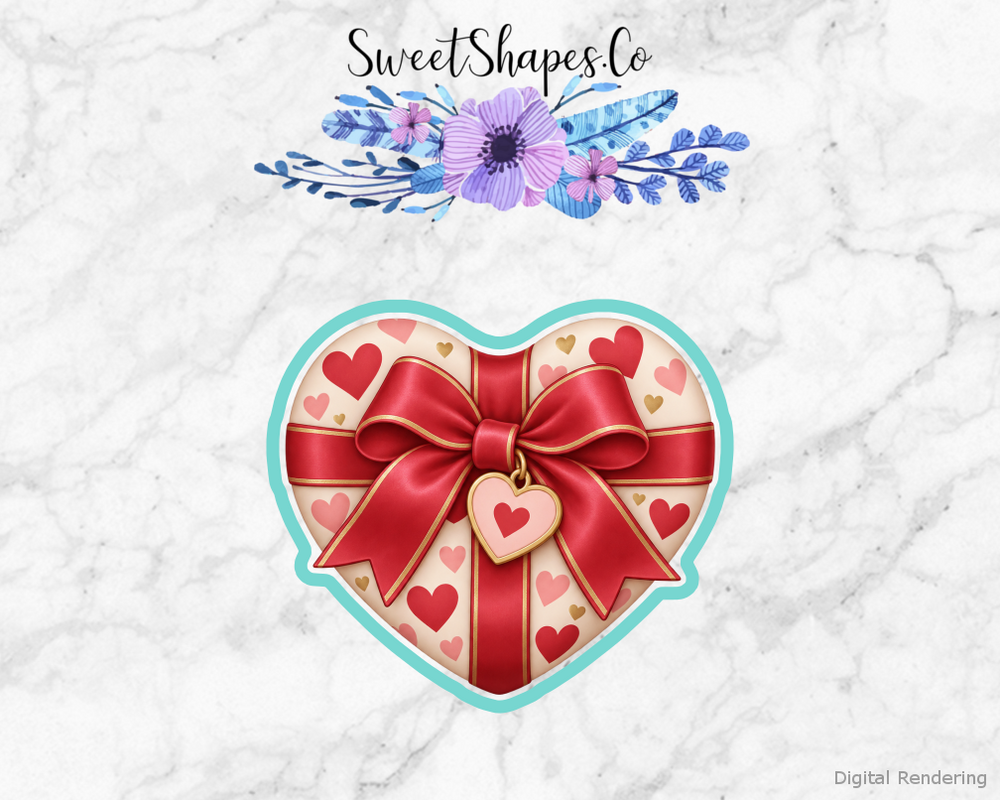 Love Notes Wrapped Heart Gift Cookie Cutter