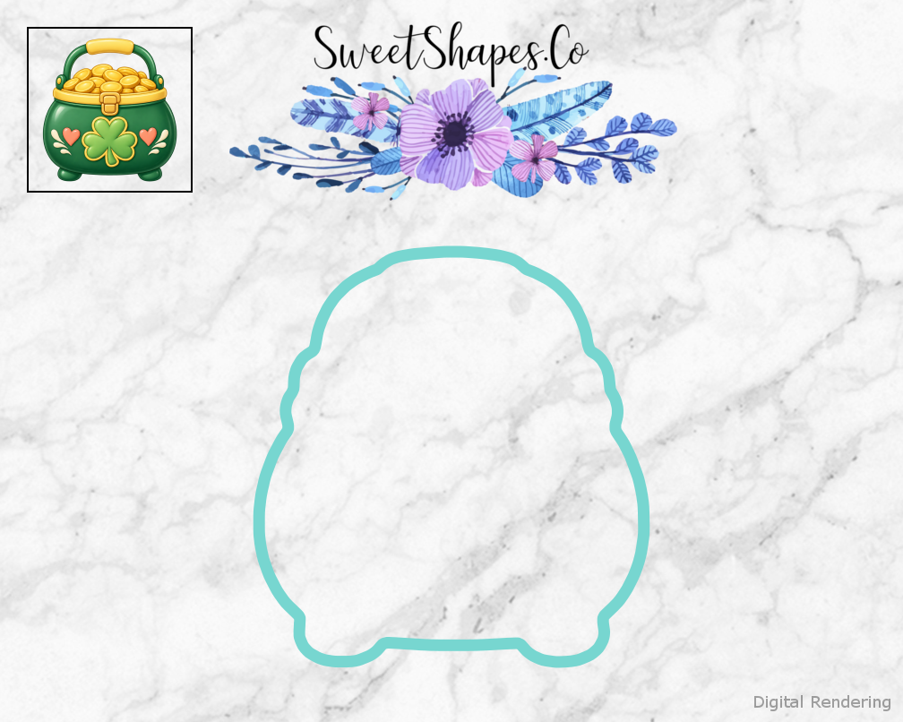 Lucky Picnic Pot of Gold Lunch Pail Cookie Cutter